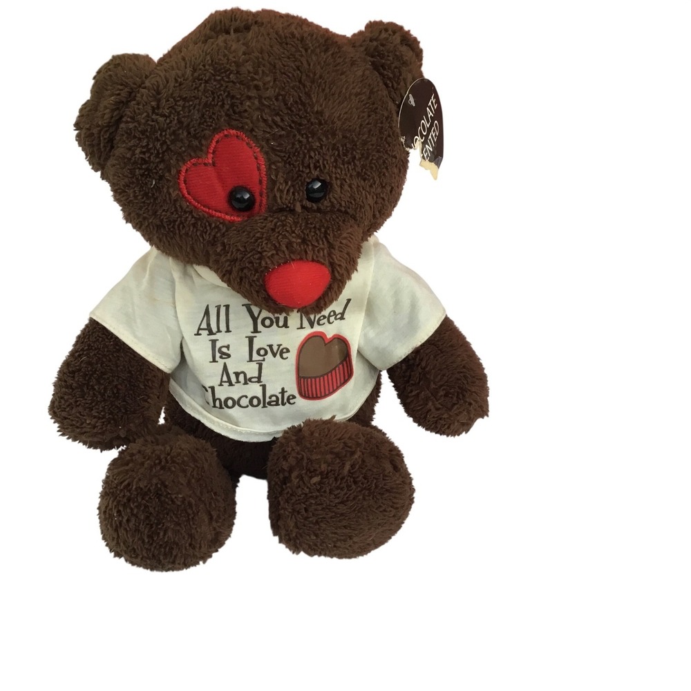 Dan Dee Collectors Choice Brown Teddy Bear Love And Chocolate Scented Plush 15"